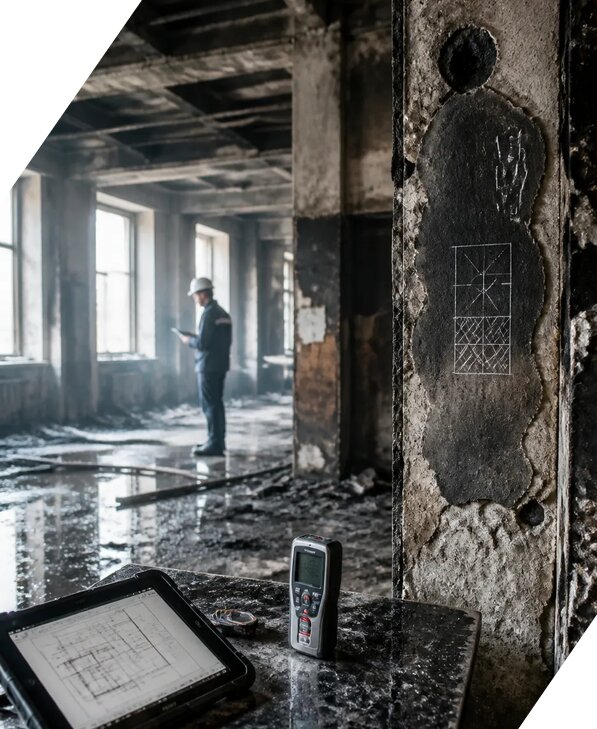 Обследование зданий после пожара в Новошахтинске от 15624 р. | ЭкспертизаРоссия