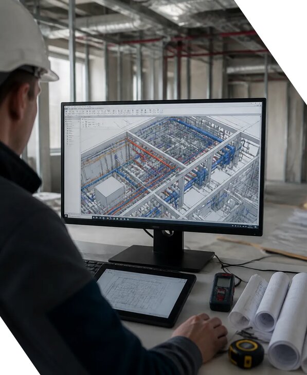 Создание BIM модели инженерных сетей для объектов в Новошахтинске